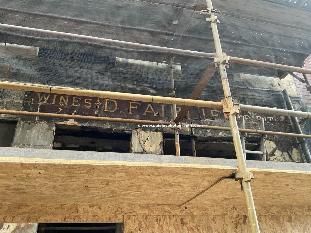 Ghost Sign Of Former Spirt Dealer Uncovered on Paisley&nbsp;Building