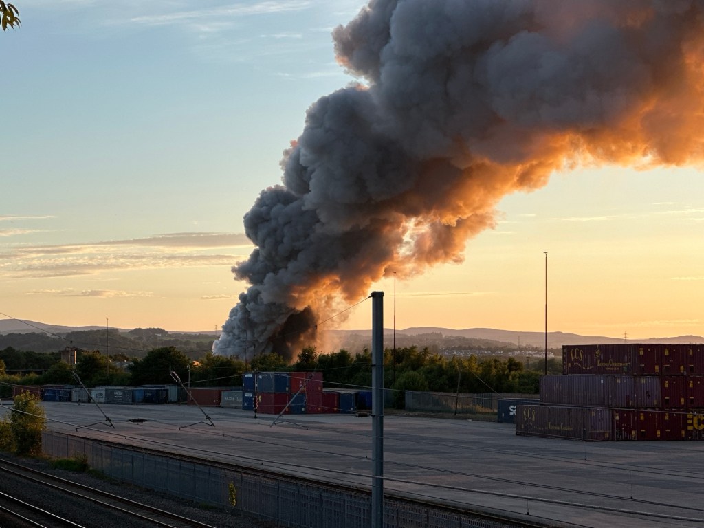 massive fire at&nbsp;Linwood