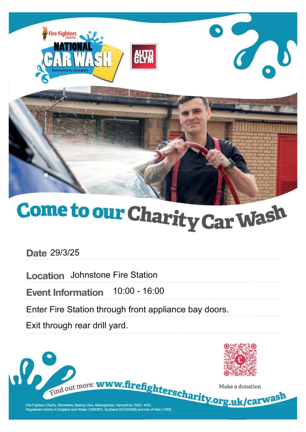 Support Our Firefighters: Charity Car Wash at Johnstone Fire Station This&nbsp;Saturday!