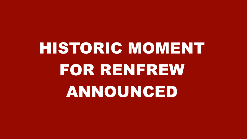 Renfrew Burgh Flag to Fly Proudly Over Town Hall in Historic&nbsp;First