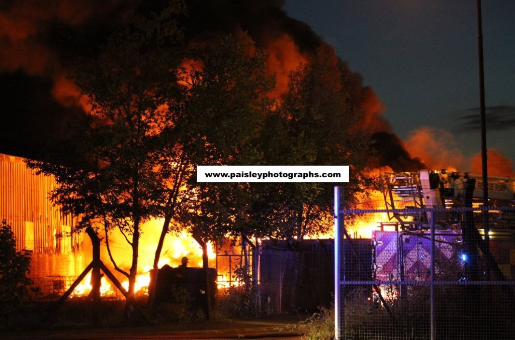 London Road Closed After Scrap Yard Fire in&nbsp;Glasgow
