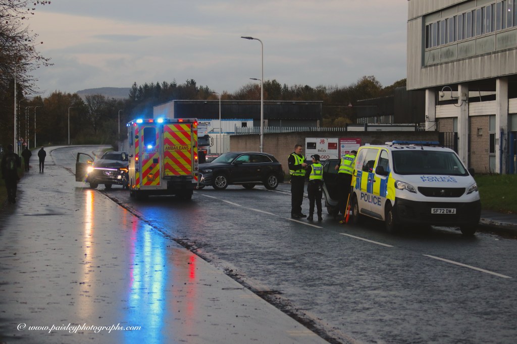 Collision outside Diageo warehouses closes Renfrew&nbsp;road