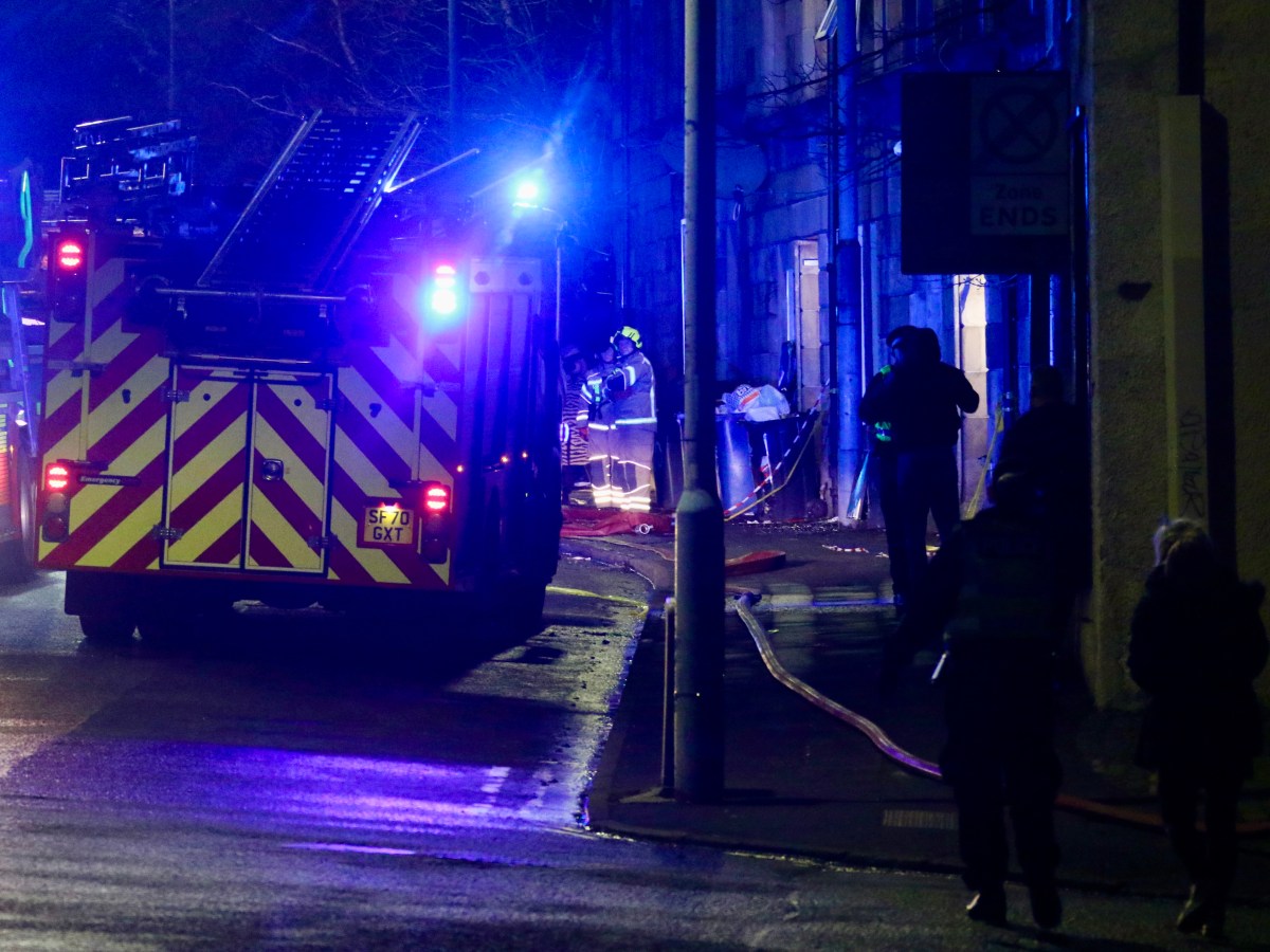 A Paisley road was closed late last night following a fire at a property in the town