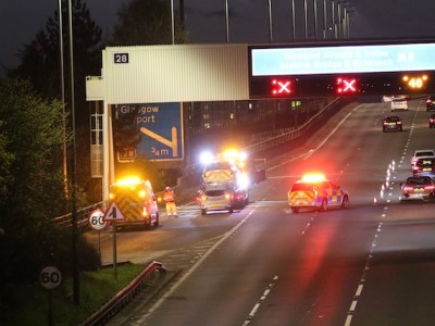 Lane Restriction on M8 at Arkleston Following Collision Involving Police Vehicle
