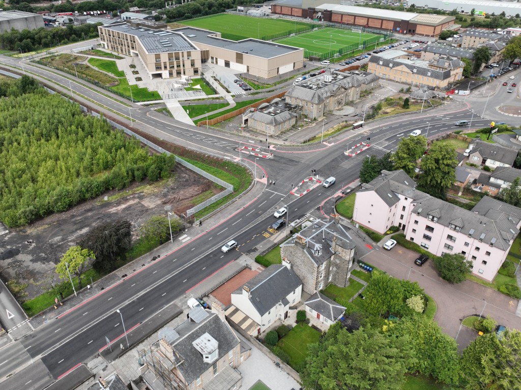 New Grammar Road officially named as first phase of major transport project complete in&nbsp;Renfrewshire