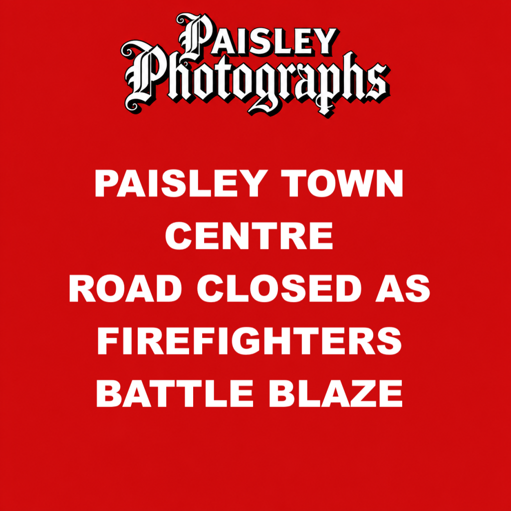 BREAKING: Firefighters Battle Top-Floor Blaze in Paisley Town Centre