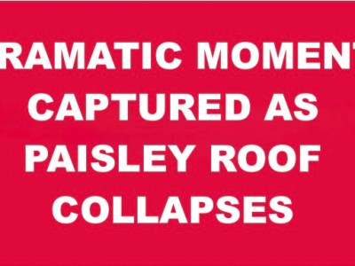 🚨 DRAMATIC ROOF COLLAPSE CAUGHT ON CAMERA IN&nbsp;PAISLEY